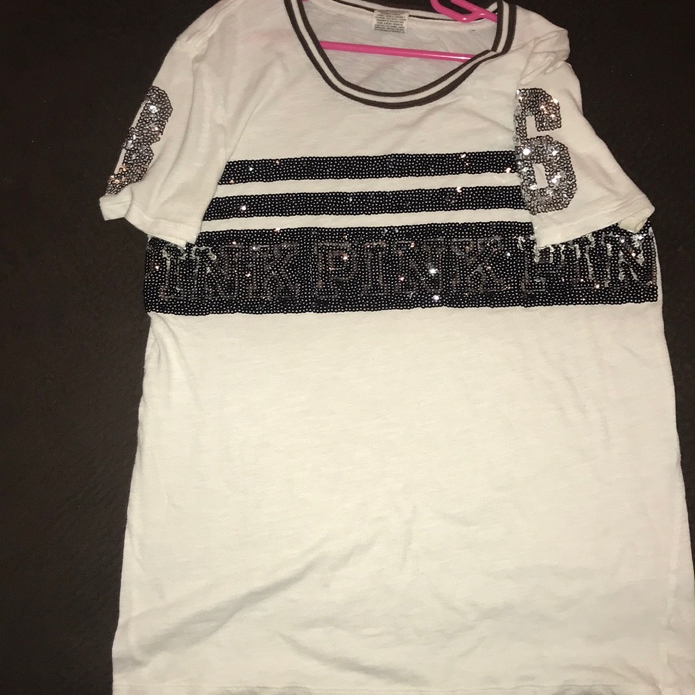 Pink sequin t shirt